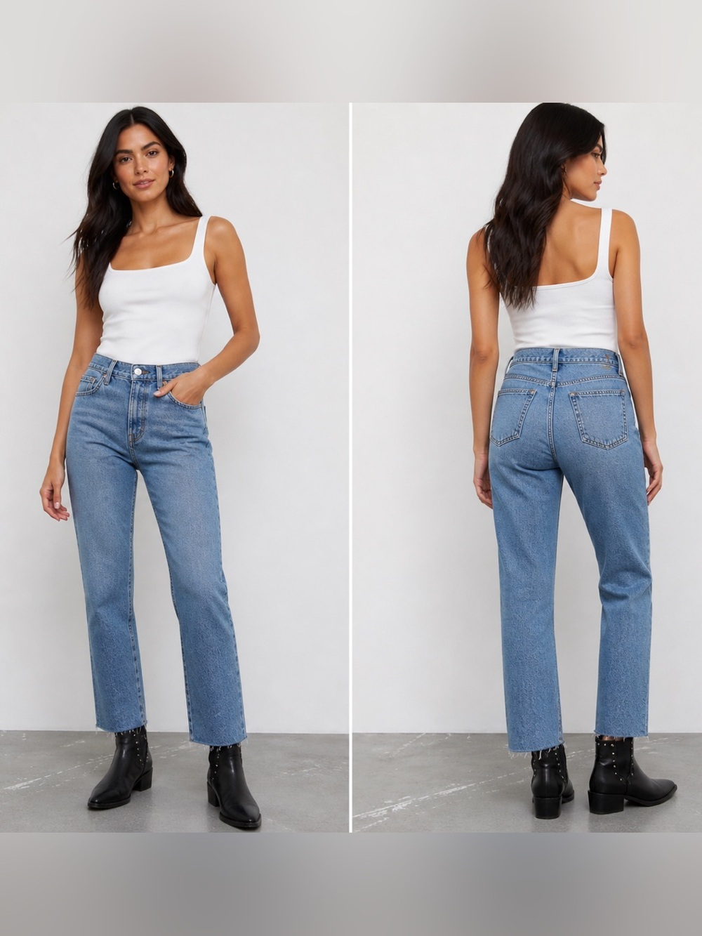 Zara Women's Straight Leg Blue Jeans